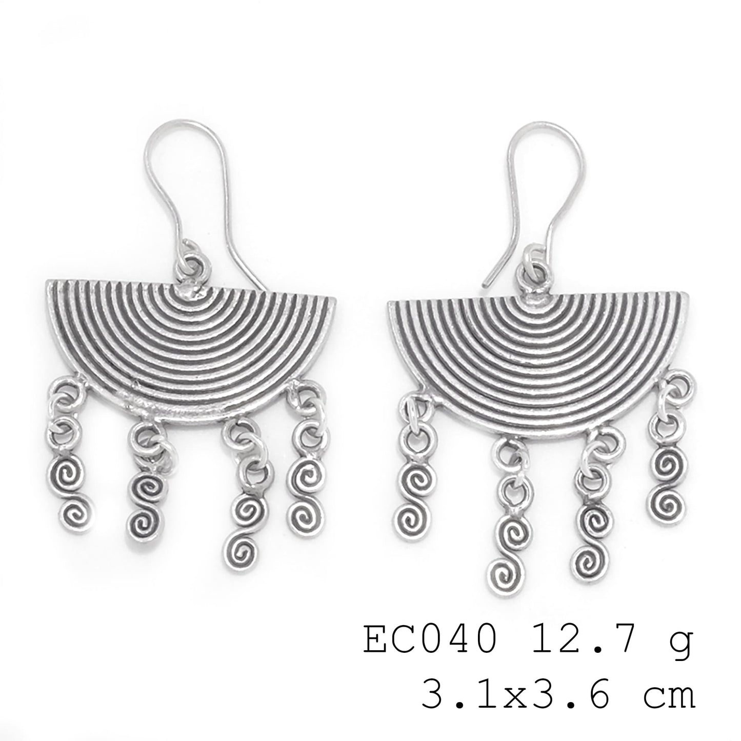 Patina perfection. Snail Coin silver earrings.