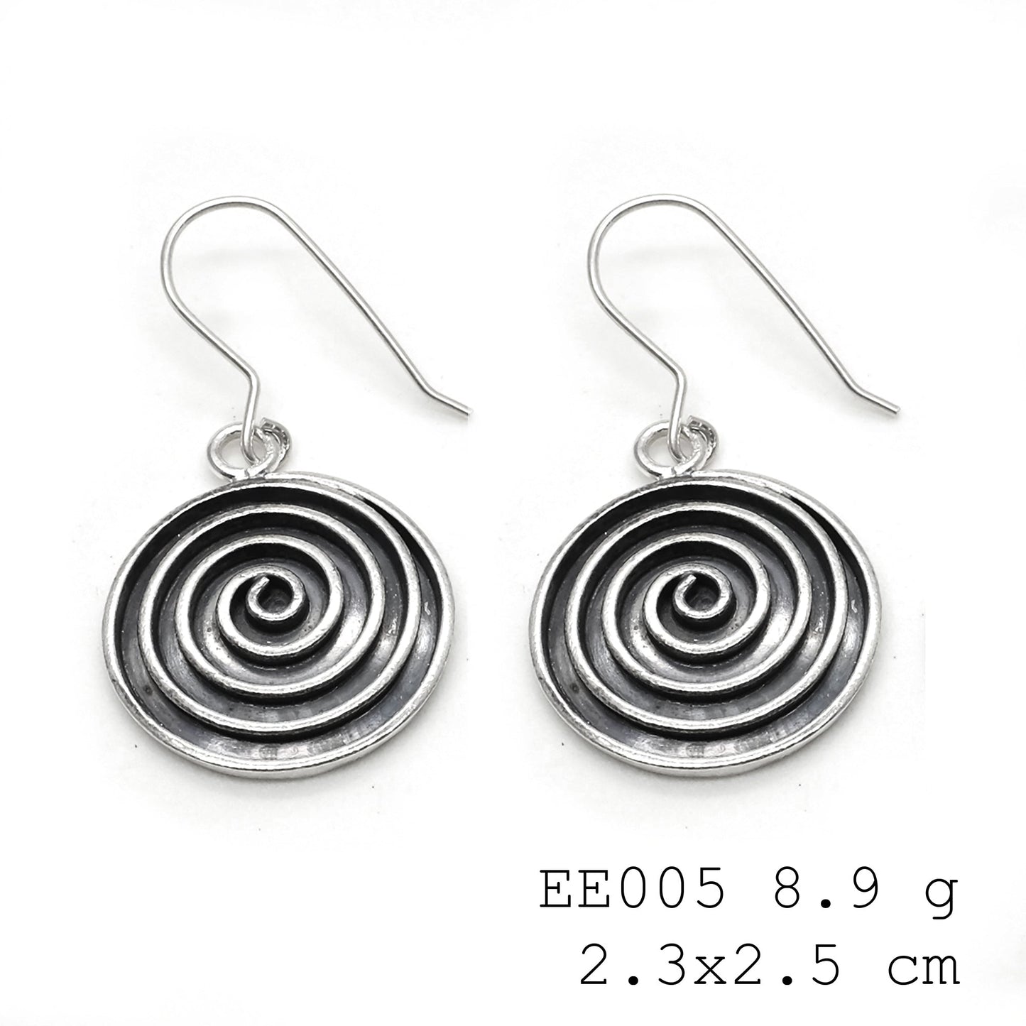 The intricate texture is everything. These silver earrings pop!
