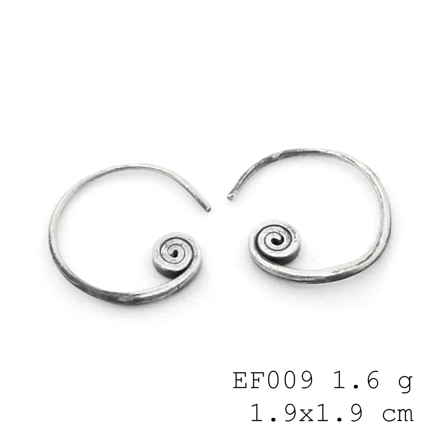 Get caught in the beautiful motion of these spiral silver earrings.