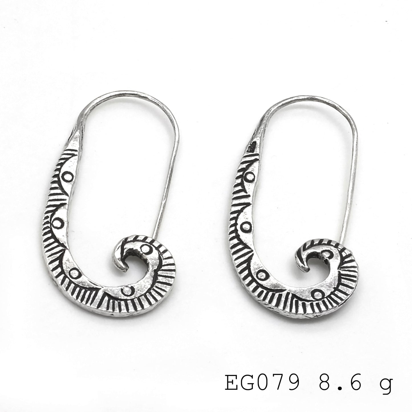 Handmade luxury silver earrings.