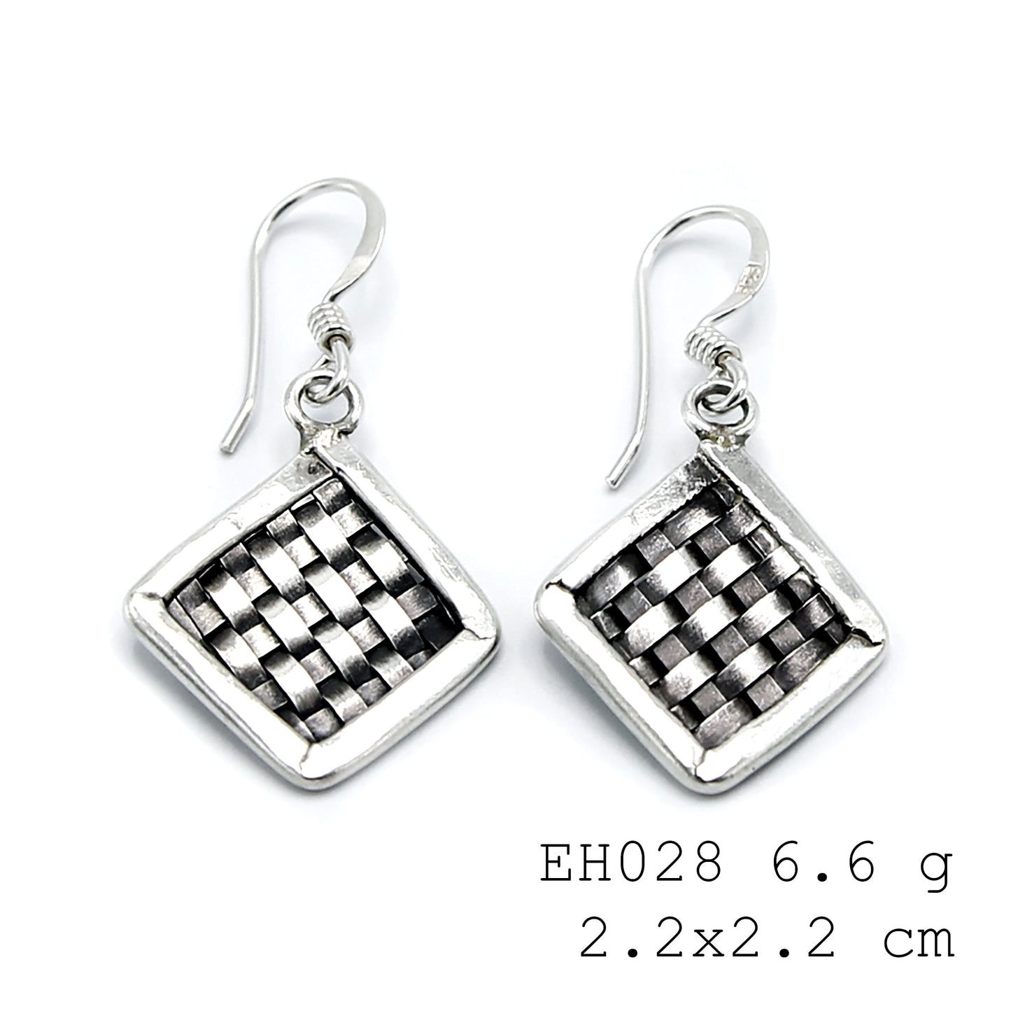 Purely polished handmade silver earrings.