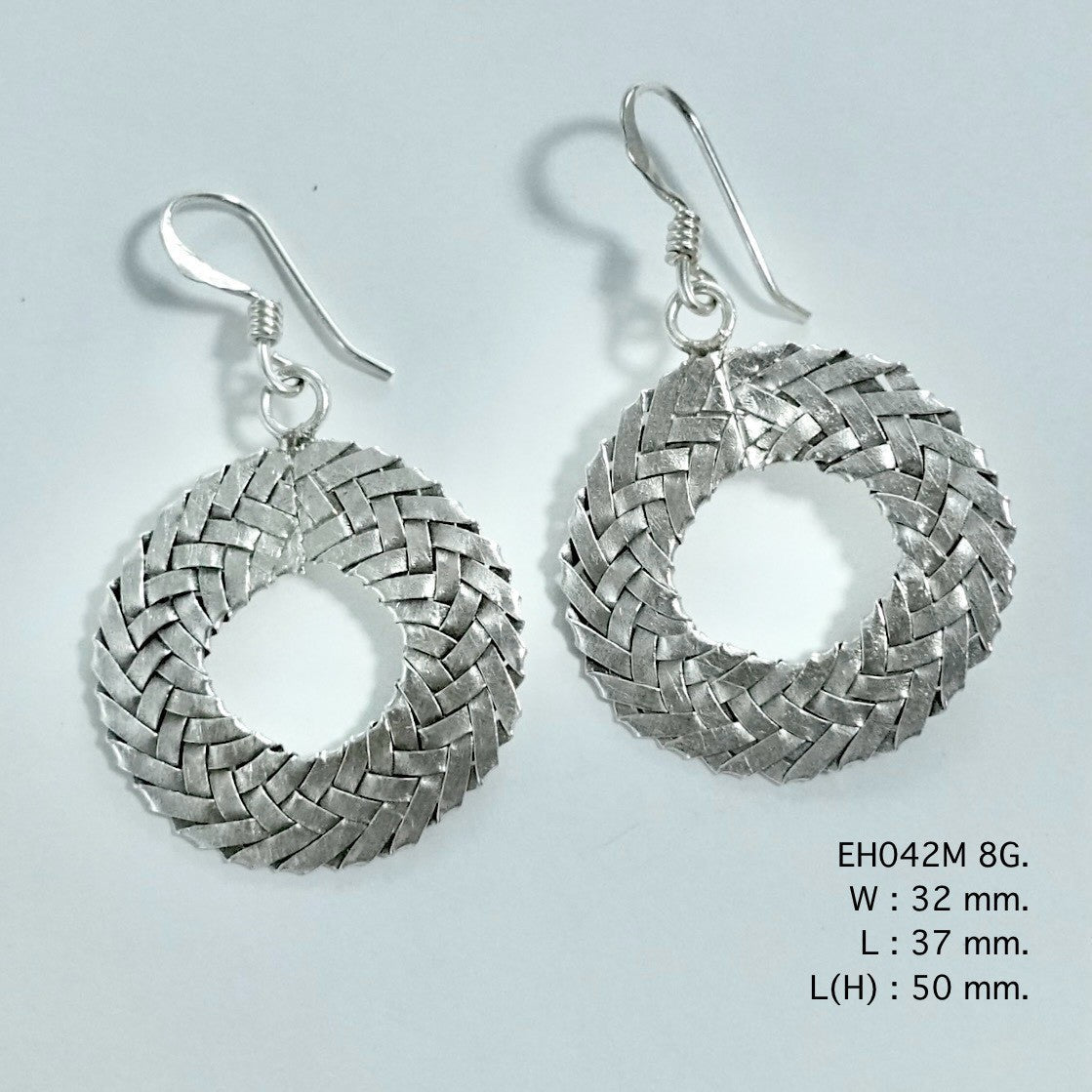 Pure silver threads, stunning silver earrings.