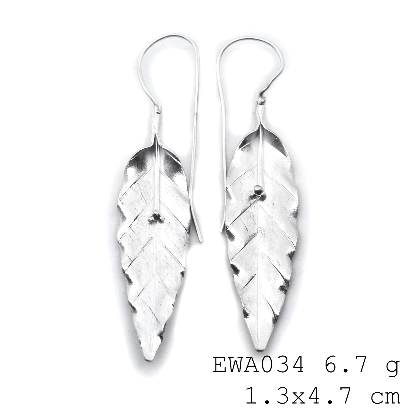 Limited stock: Handmade 98% pure flower silver earrings.