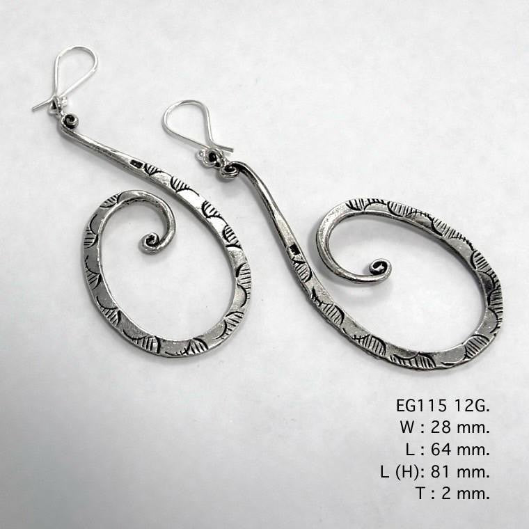 Handmade happiness in every pair. Silver earrings.