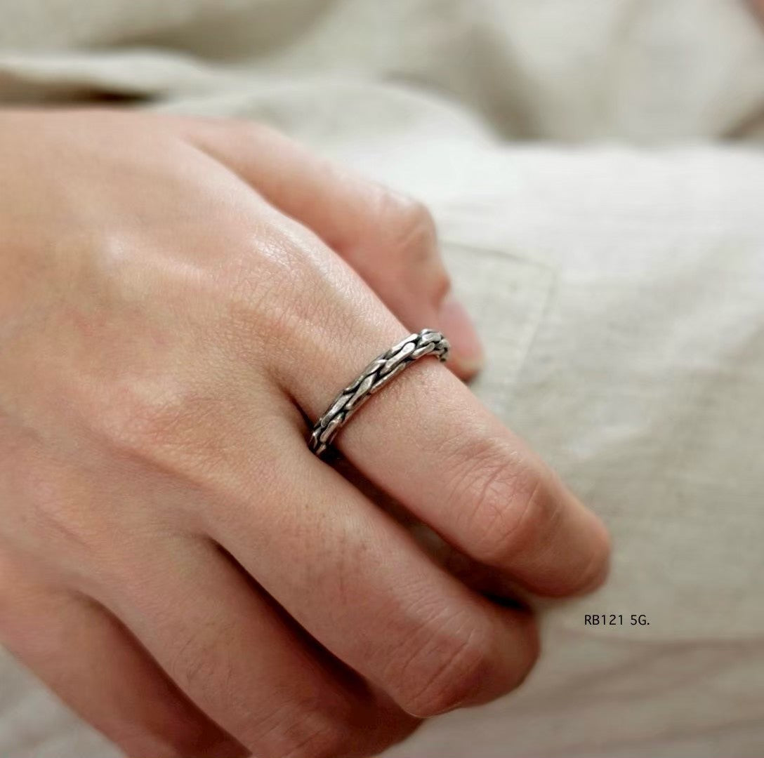 Authentic. Pure silver. Hill Tribe style. Silver Ring. handmade silver jewelry Thailand