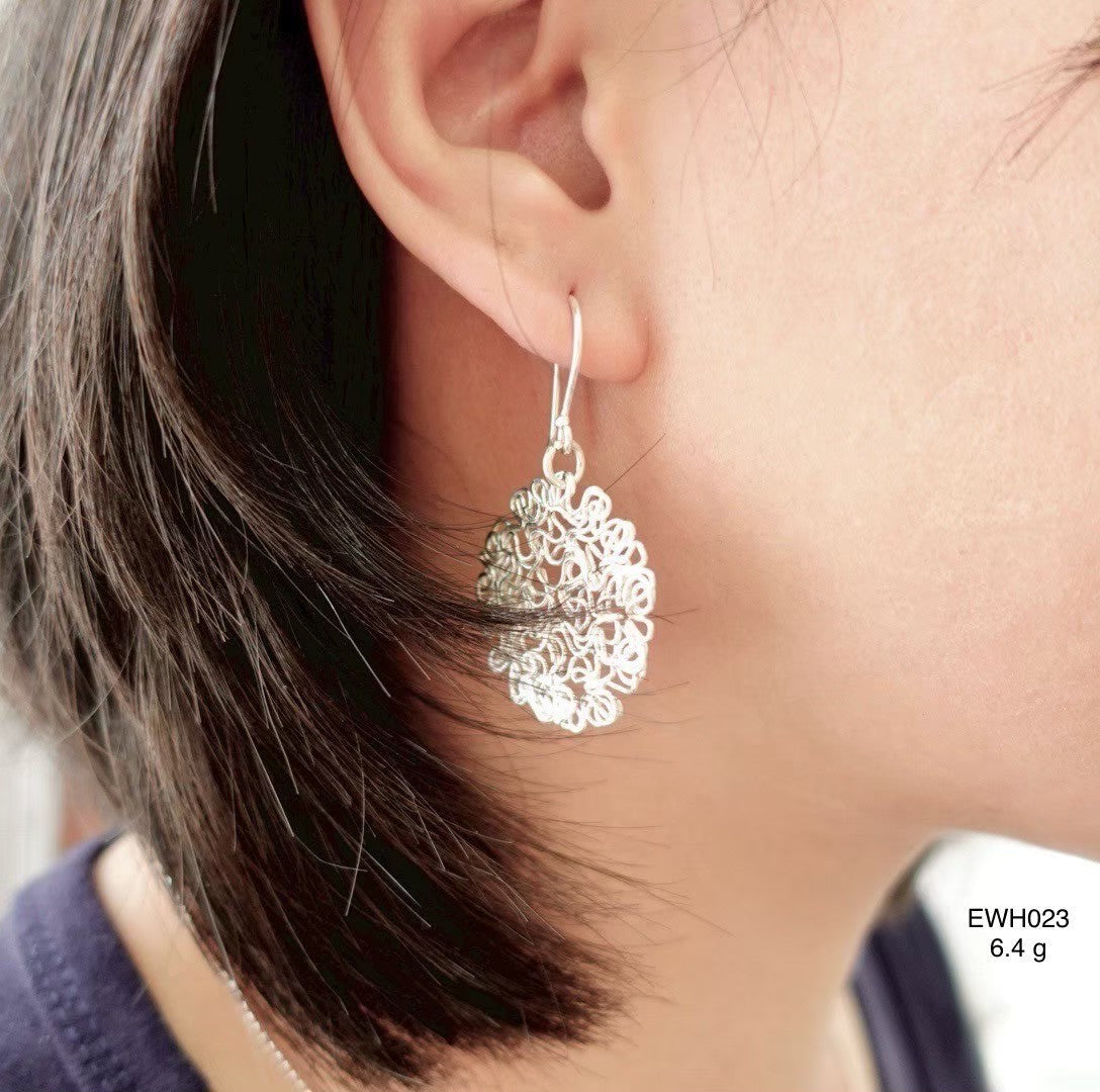Cool silver vibes. Handmade silver earrings.