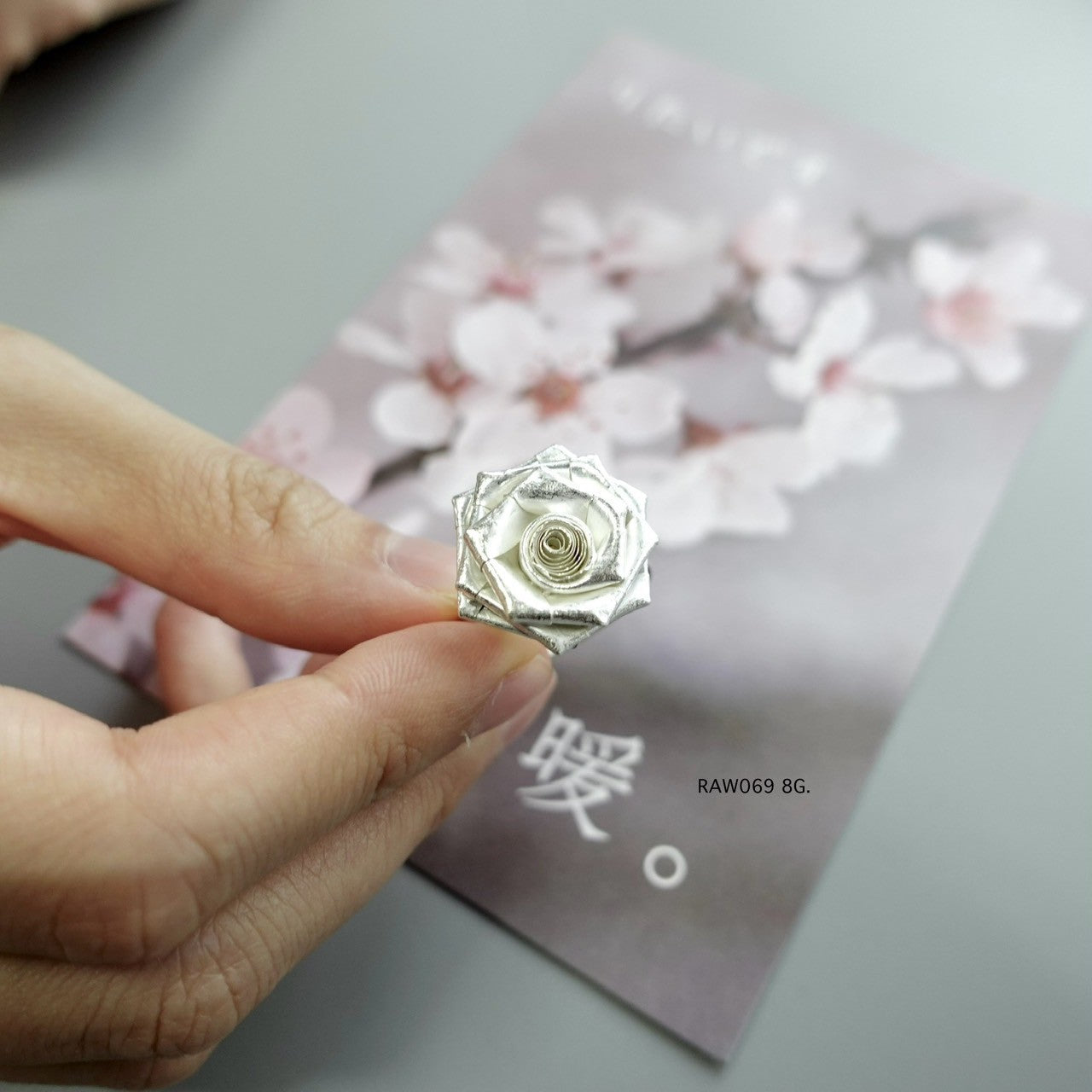 Flower silver ring. Floral elegance.