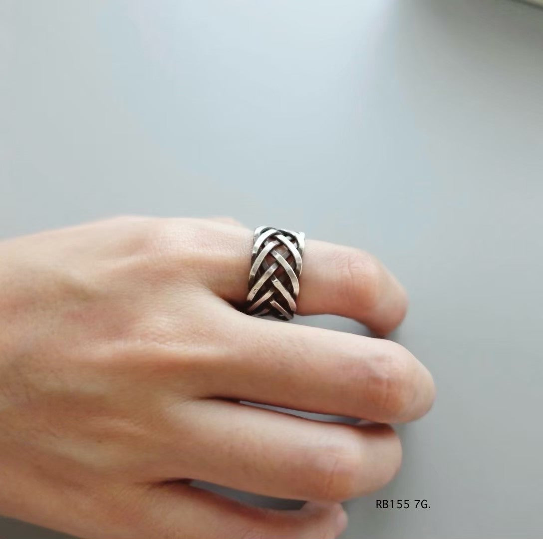 Silver ring. The unique charm of hill tribe silver.