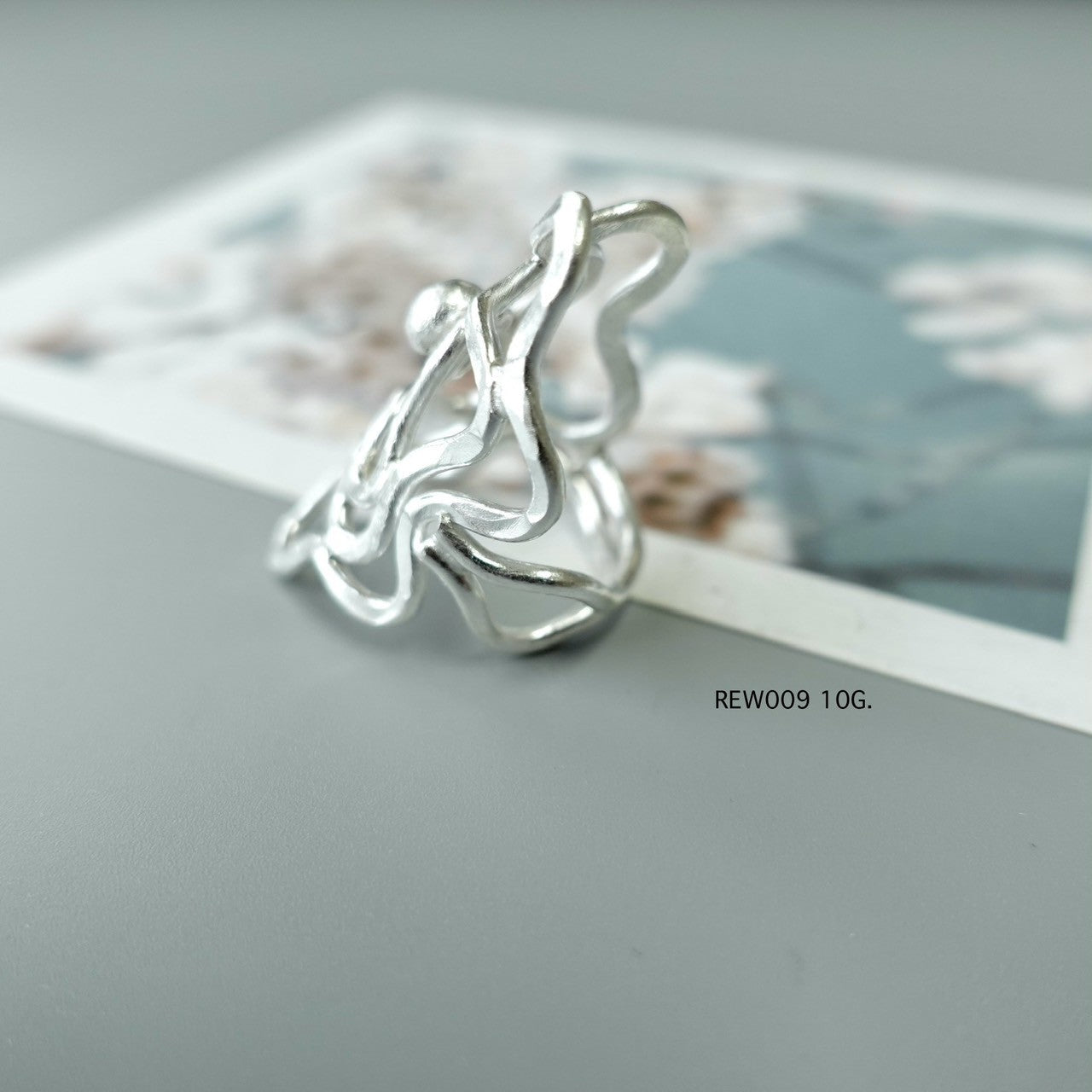 Silver ring. Ancient art, modern style.