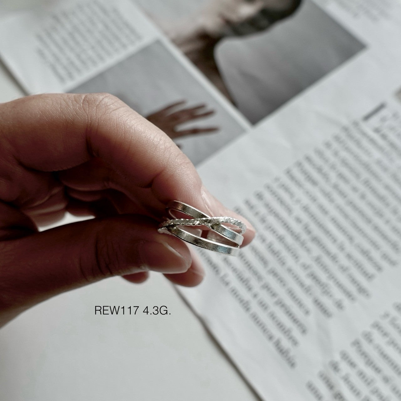 Handcrafted Silver. Silver ring.