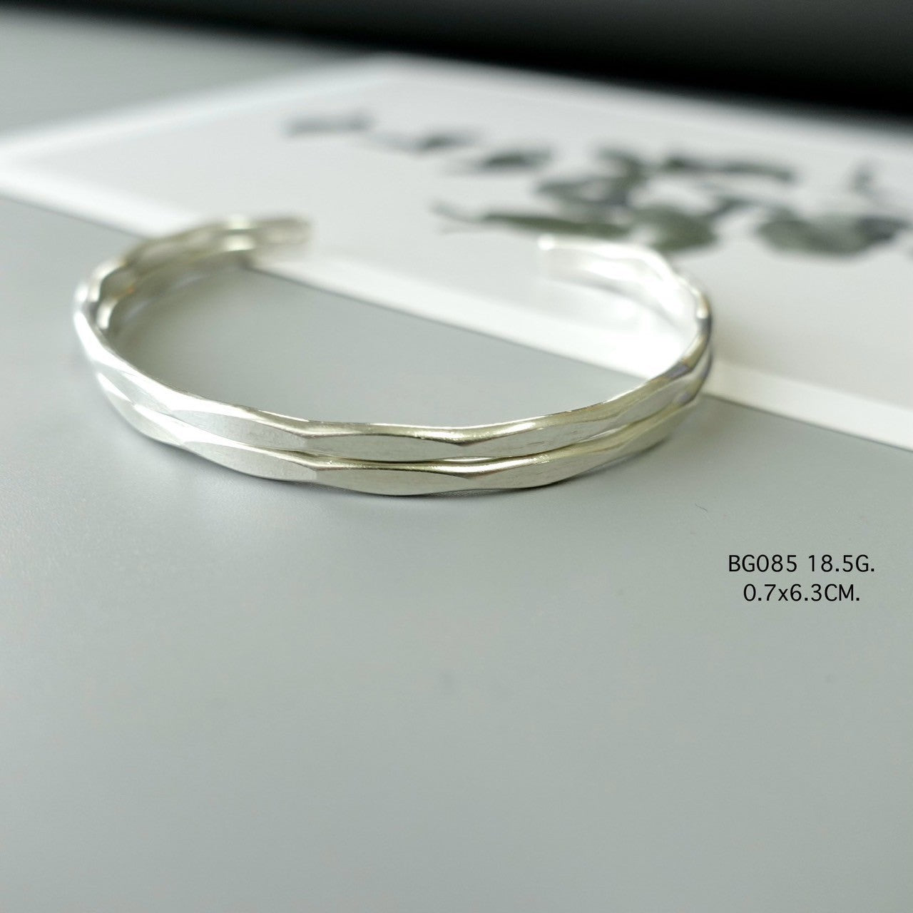 Hill tribe silver bangle. Crafted by tradition, worn with pride.
