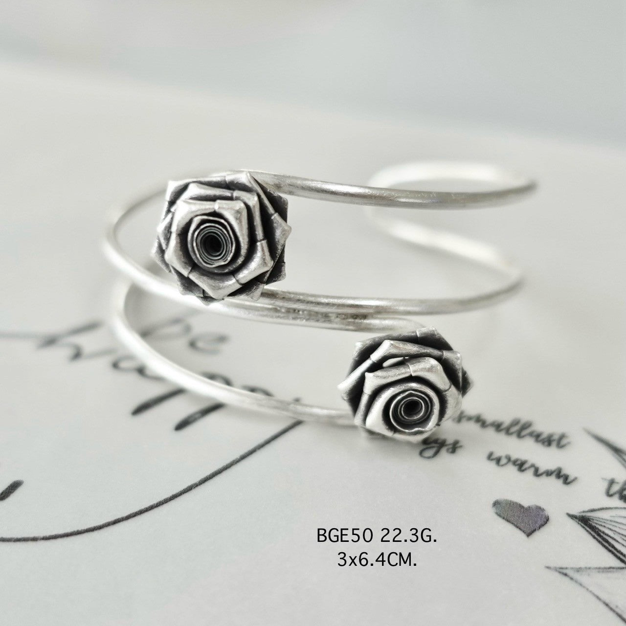 Silver bangle. Wear a story, not just a bangle.