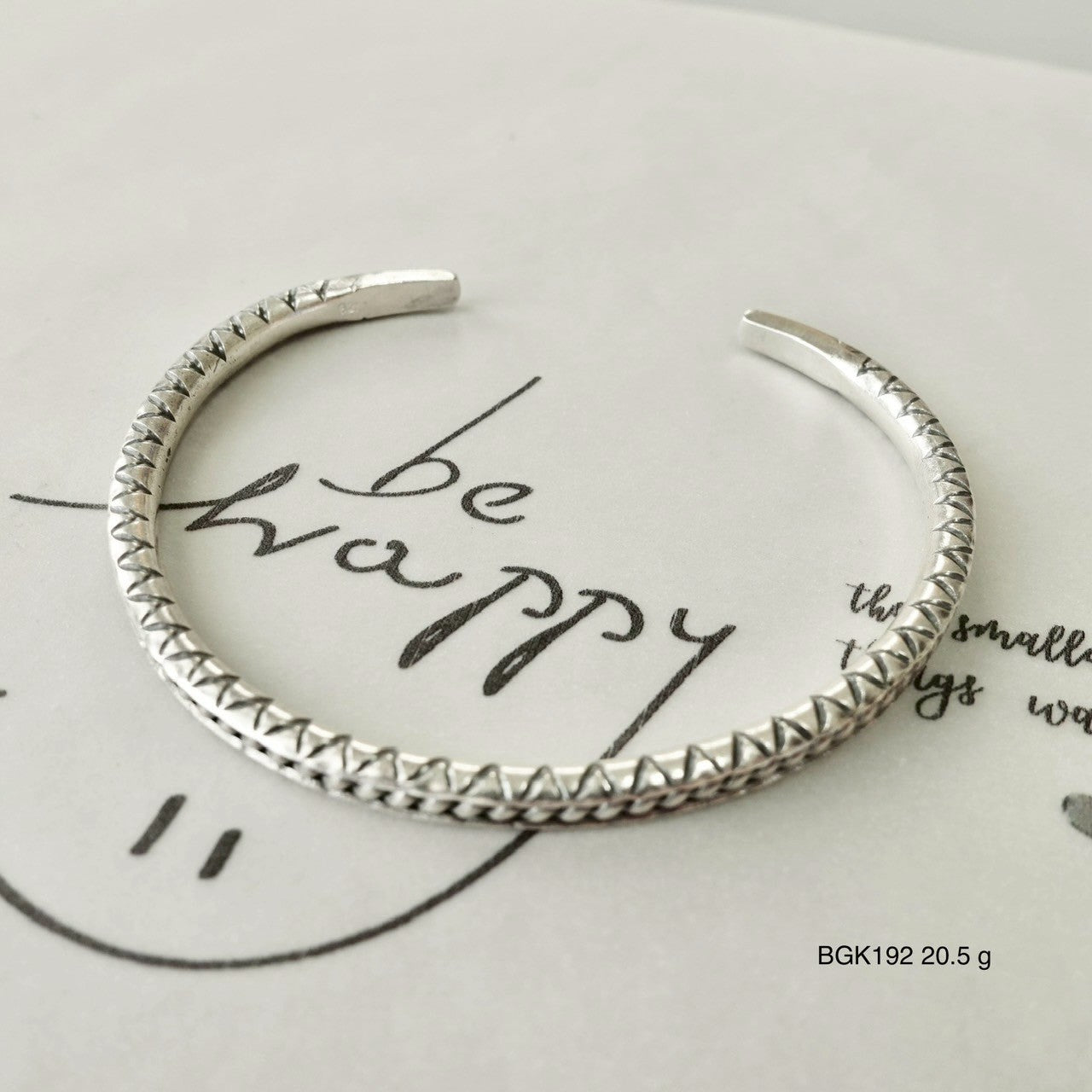 Handmade silver bangle. Handmade by heritage.