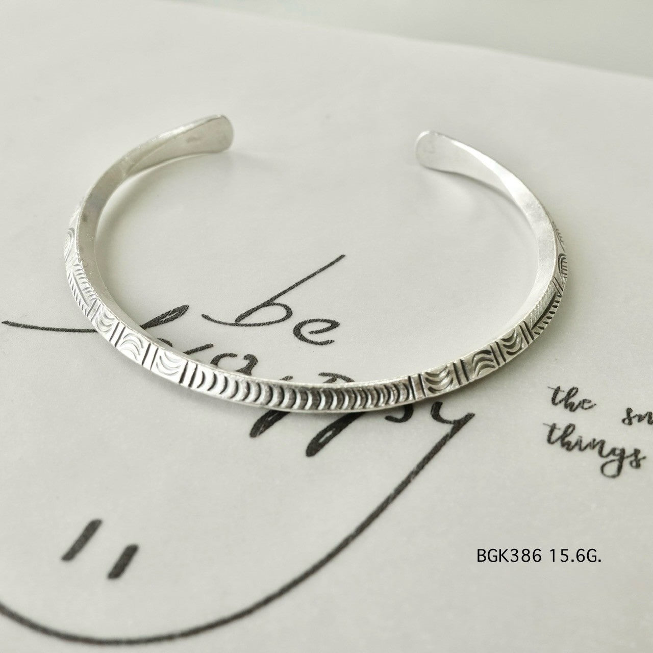 Handmade silver bangle. Earthy, bold, beautifully yours.