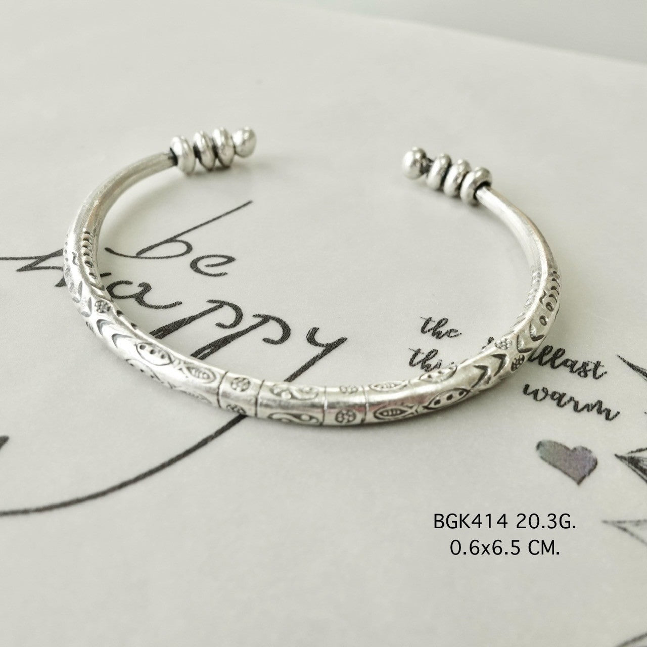 Hill tribe silver bangle. Spirit of the hills, on your wrist.