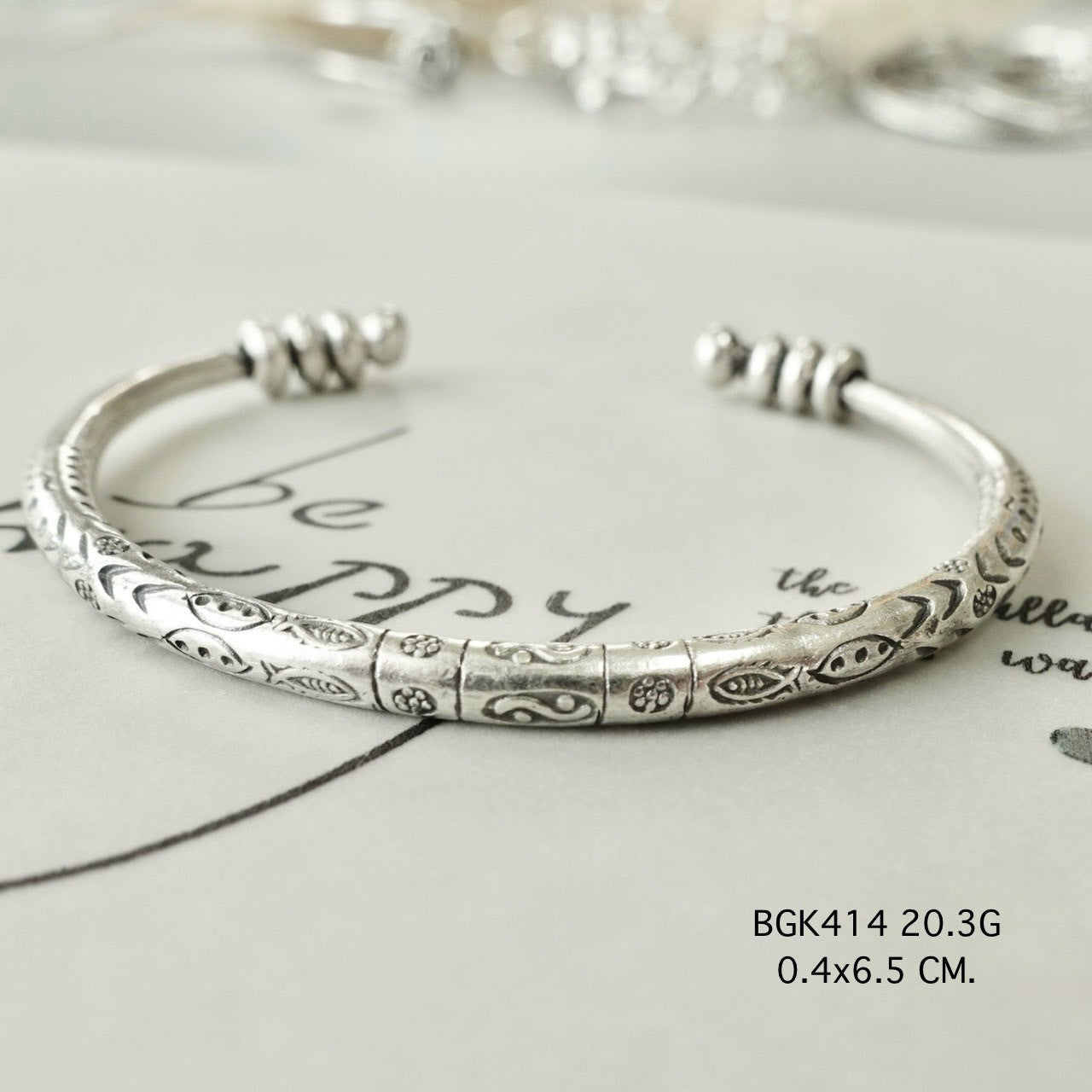 Hill tribe silver bangle. Spirit of the hills, on your wrist.