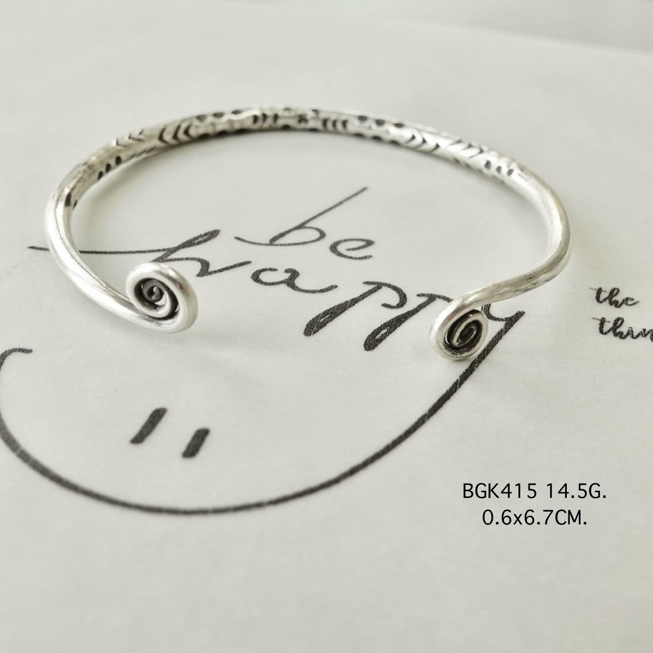 Silver bangle. Boho soul, silver shine.