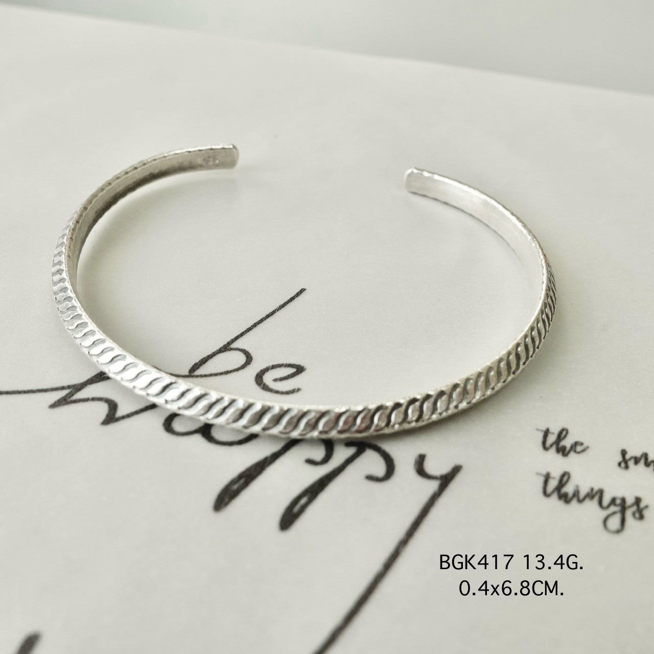 Silver bangle. Statement silver. Handcrafted power.