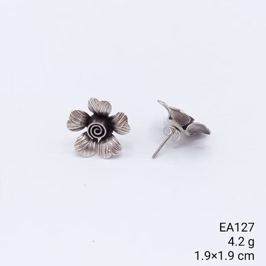 These silver earrings are unique.
