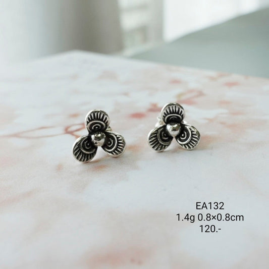 Silver earrings that make a statement.