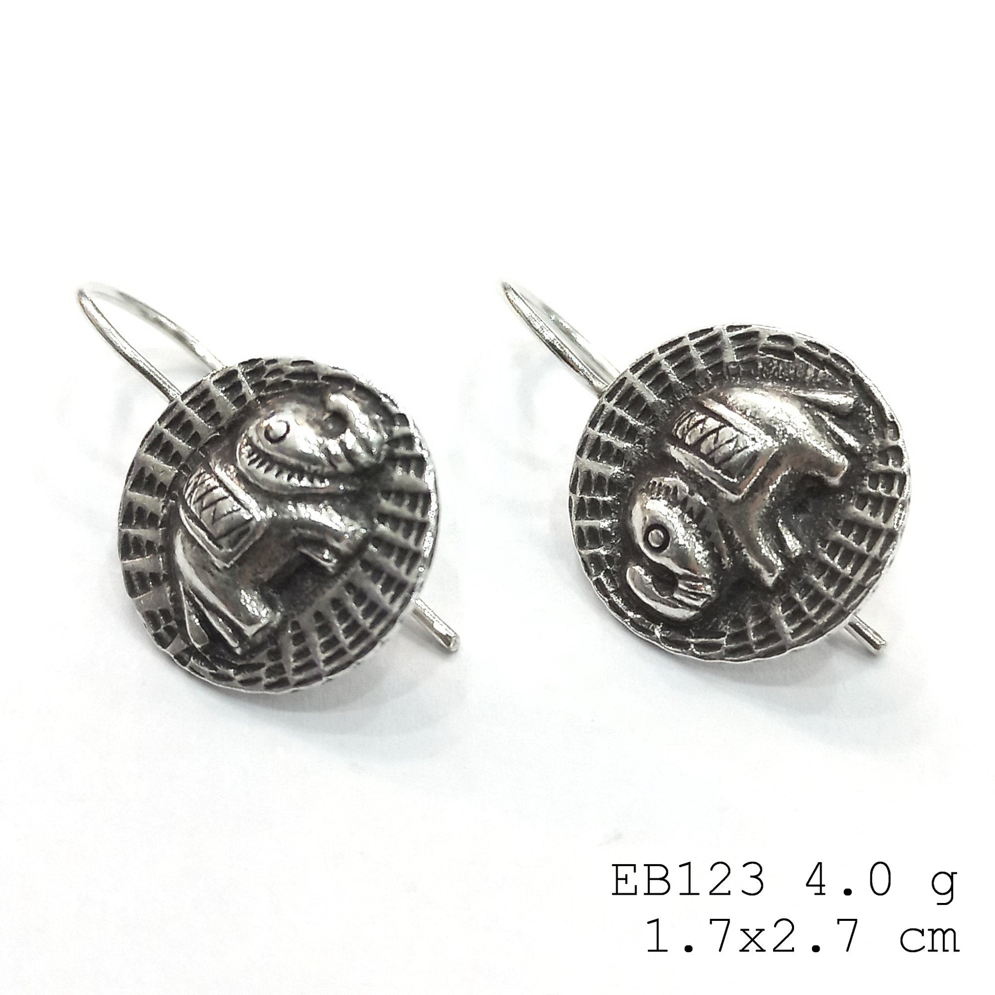 Charming little creatures crafted in silver. Unique animal silver earrings.