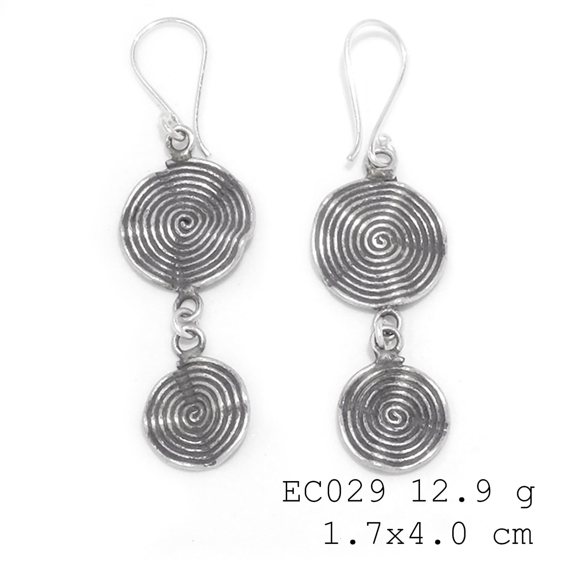 A little bit of whimsy. Snail Coin silver earrings.