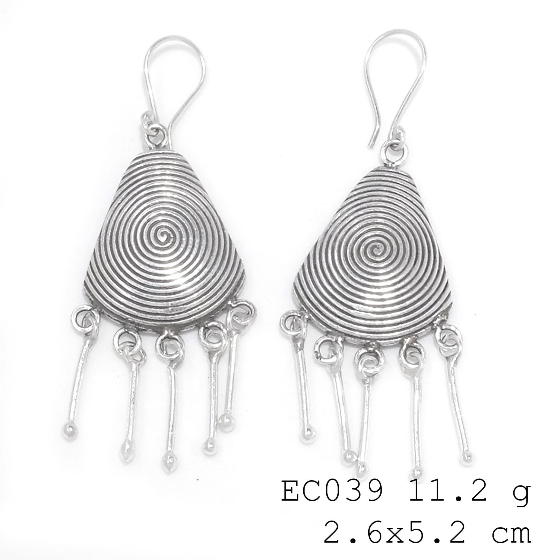 Coin jewelry with a twist. Snail silver earrings.