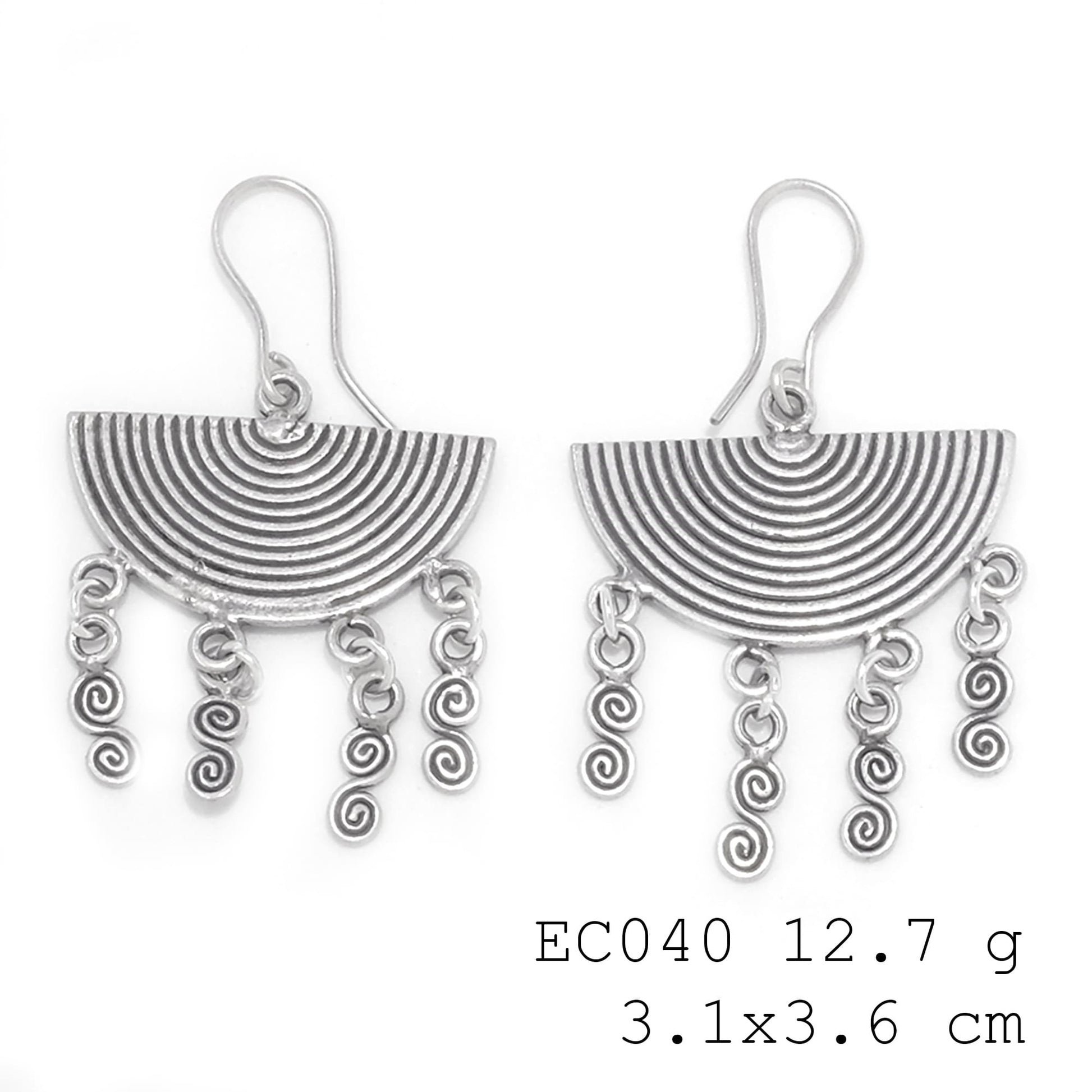 Patina perfection. Snail Coin silver earrings.