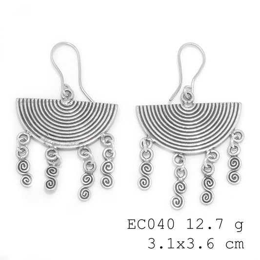 Patina perfection. Snail Coin silver earrings.