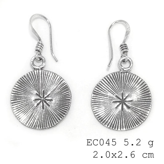 A conversation starter. These silver earrings.