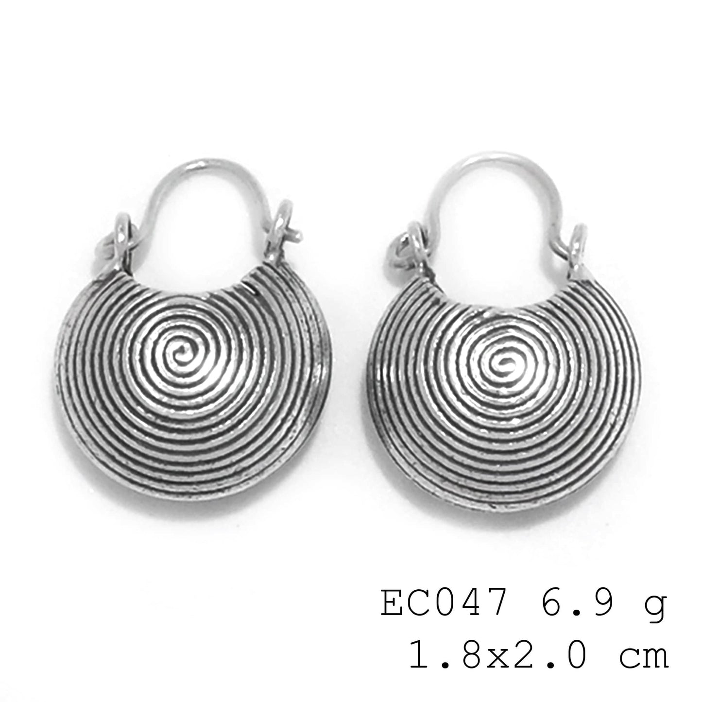 Get your pair! Snail Coin silver earrings.