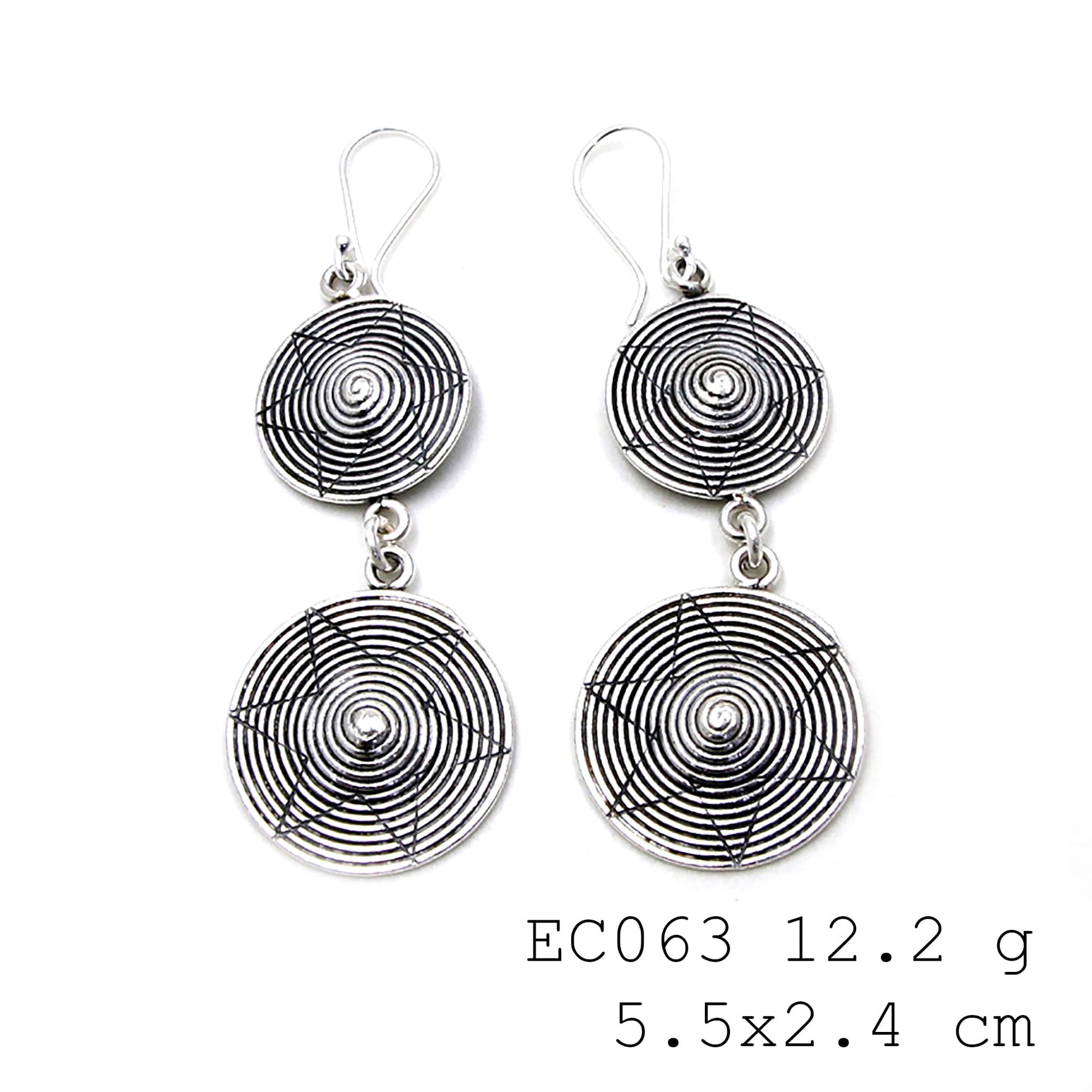 Hand-finished detail on these silver earrings.