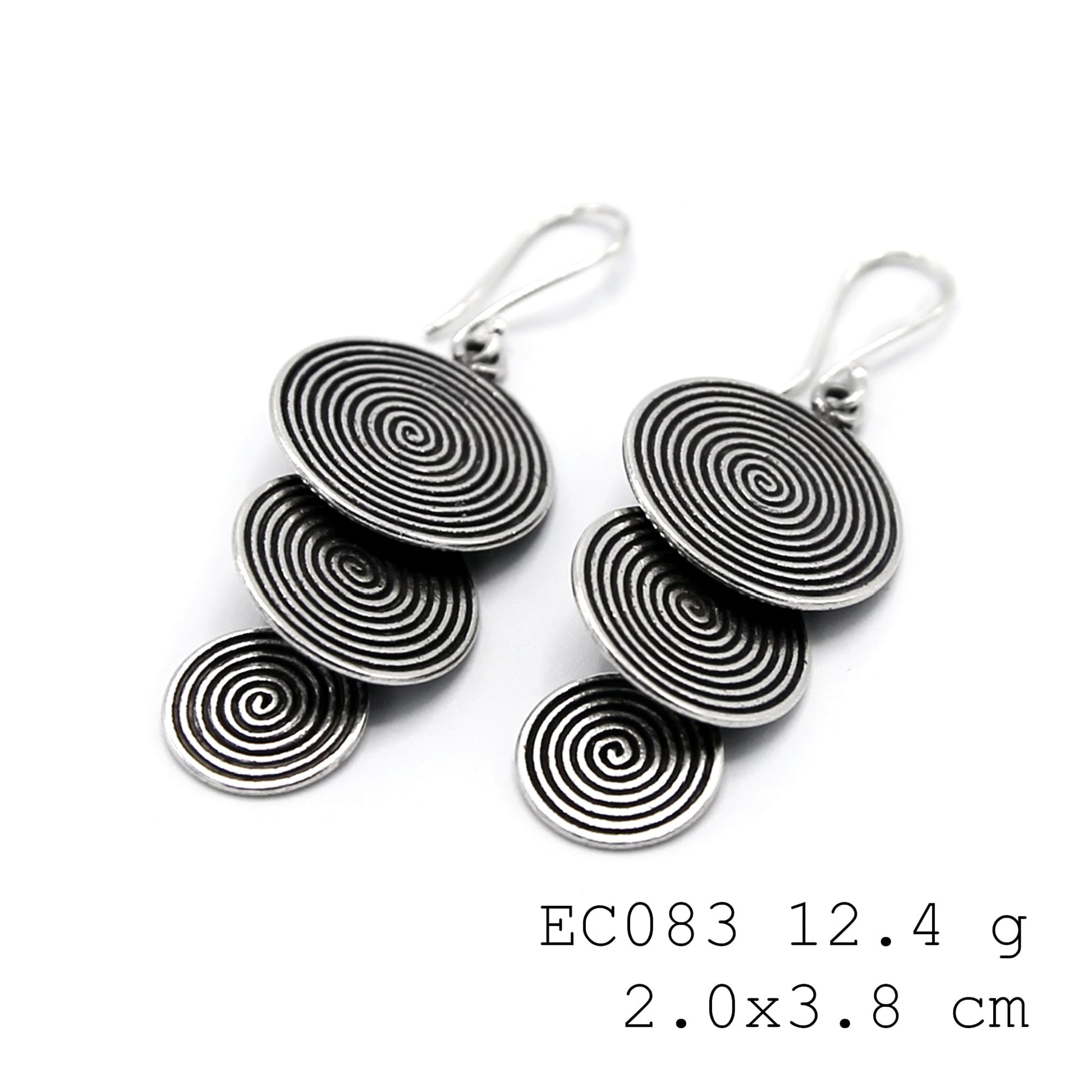 Small details, big impact. Snail Coin silver earrings.