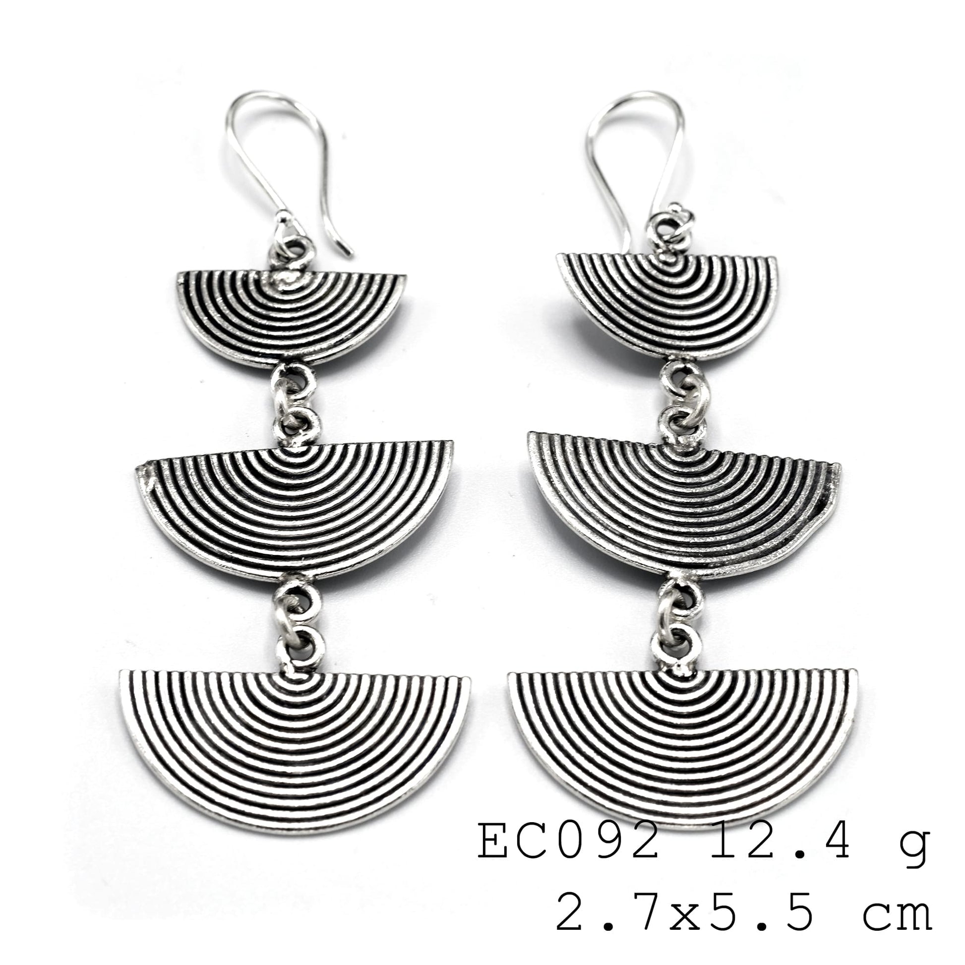 Snail style! Coin silver earrings.