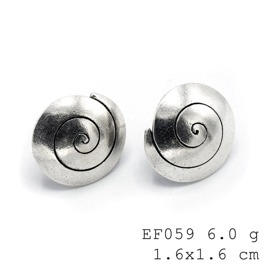 Your ear candy just got an upgrade with these spiral silver earrings.