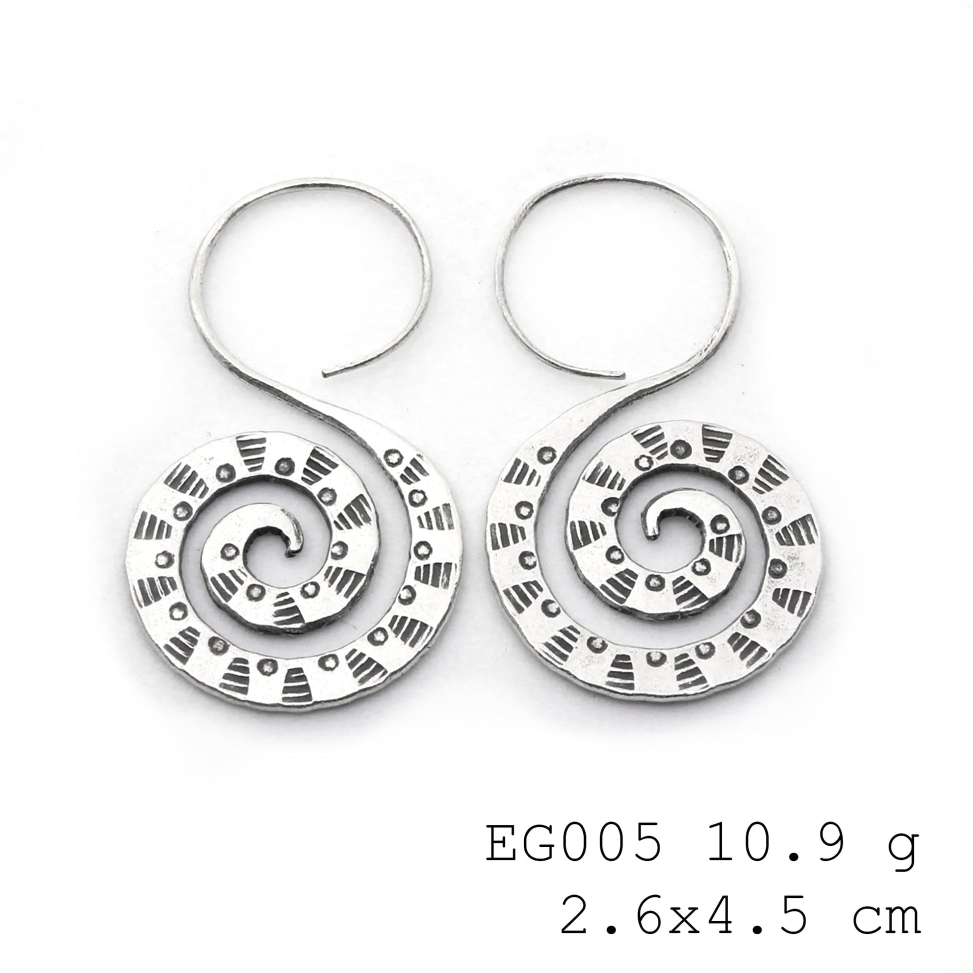 Shine on in these silver earrings.