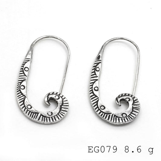 Handmade luxury silver earrings.