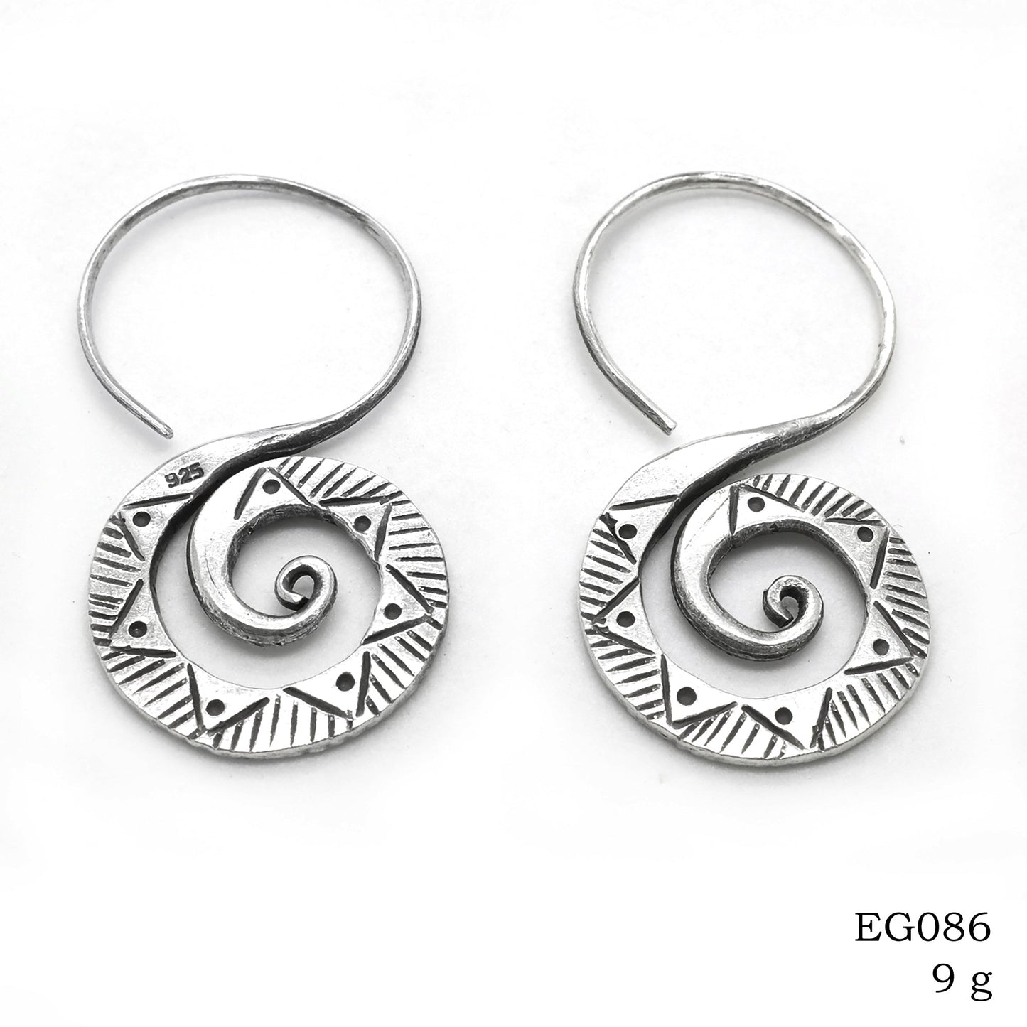 Boldly silver: hang silver earrings.