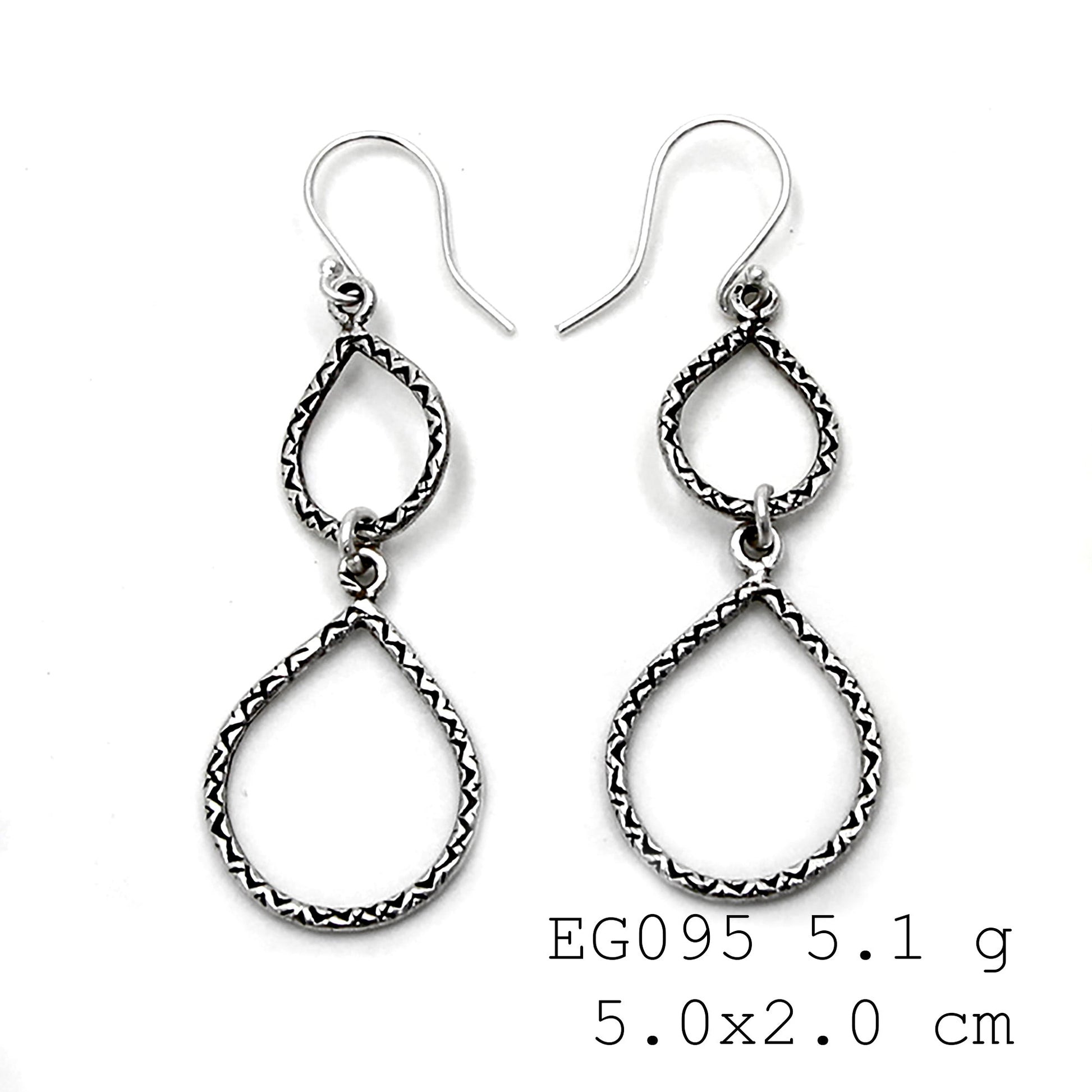 From day to night in these silver earrings.