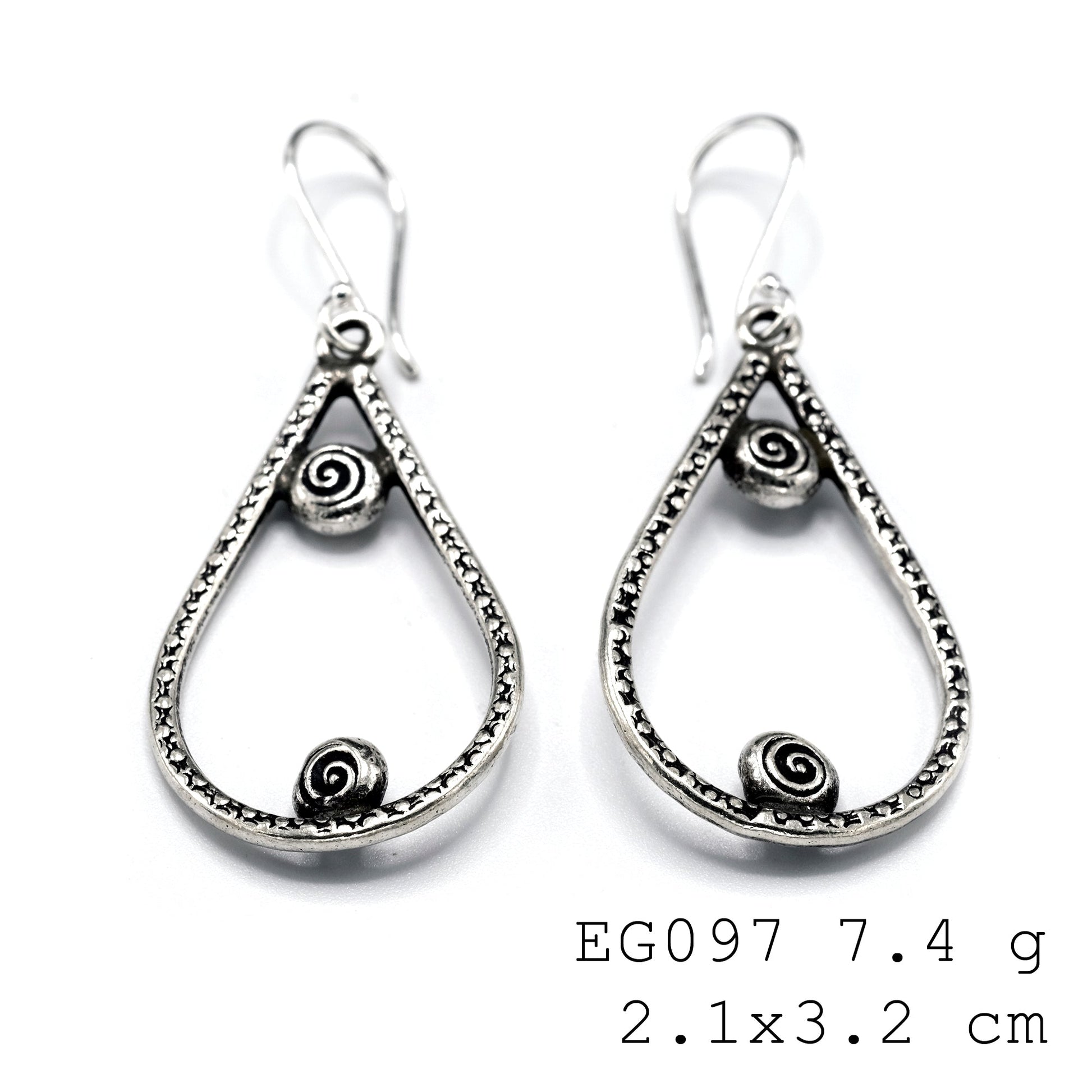 Refined grace in silver earrings.