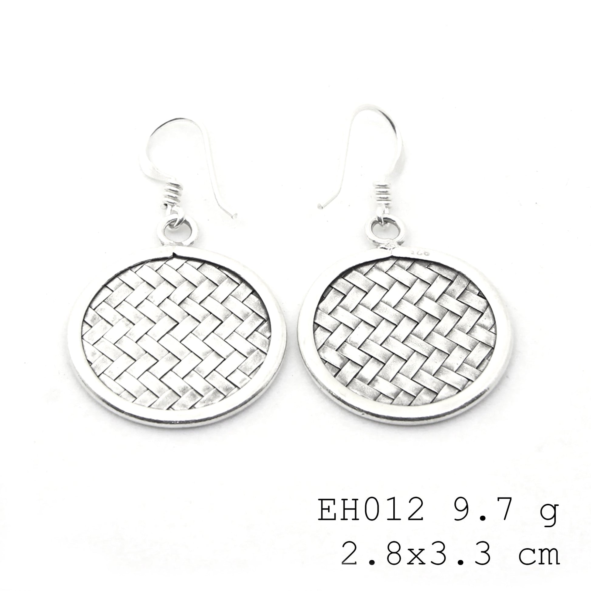 The perfect balance of texture in silver earrings.