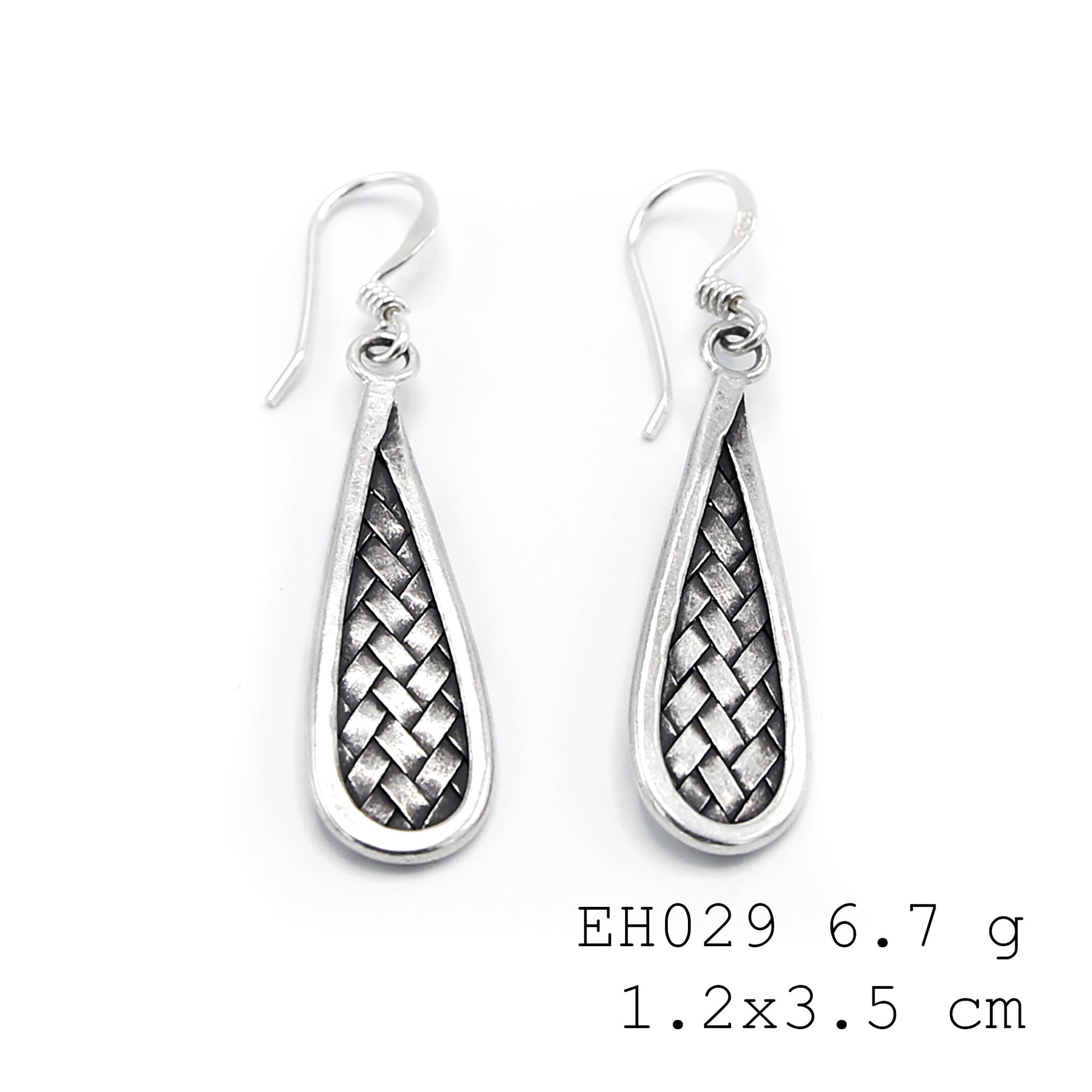 Feel the craft in these silver earrings.