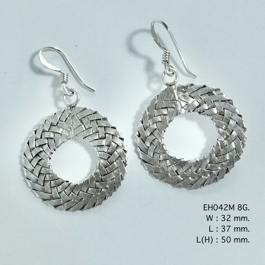 Pure silver threads, stunning silver earrings.