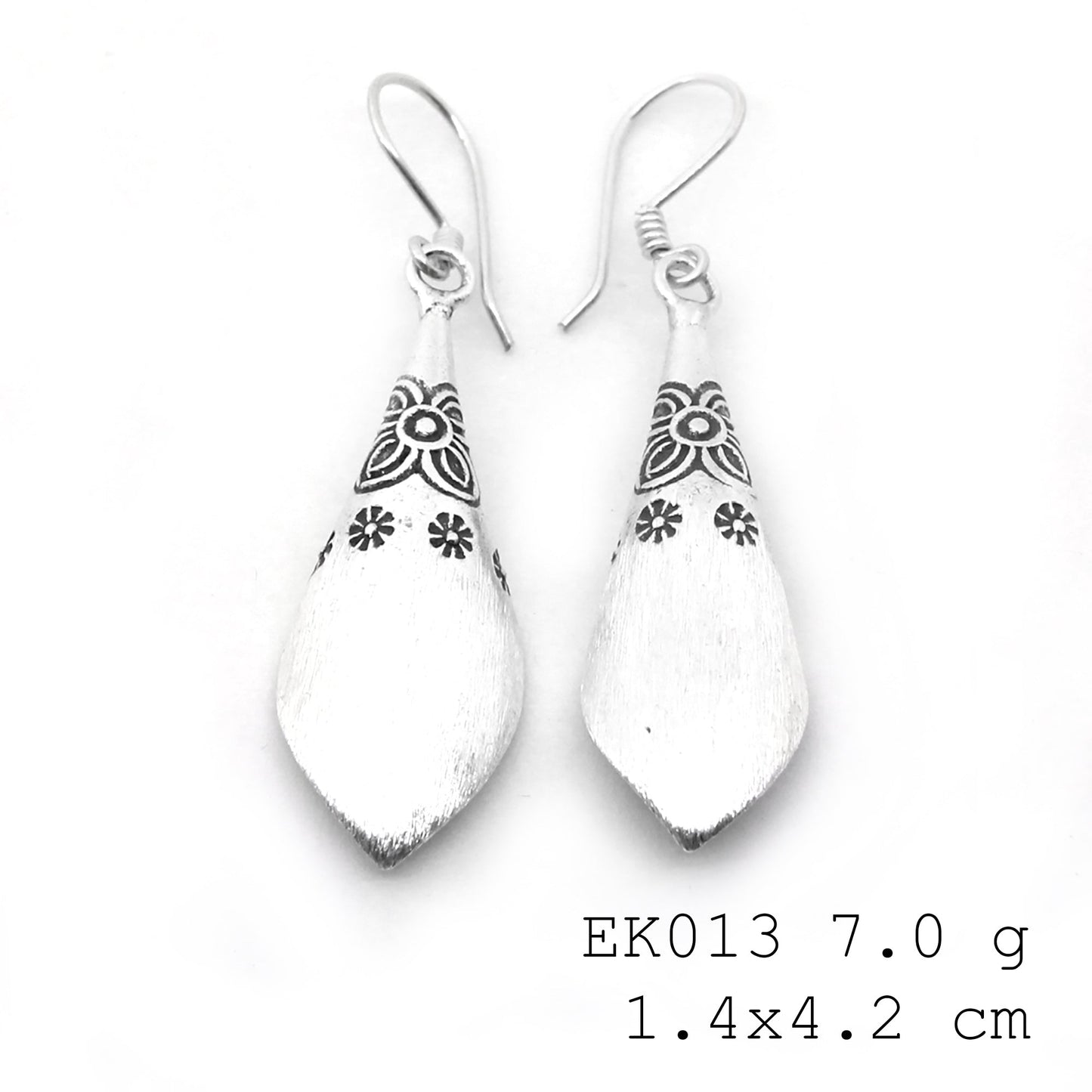 The art of the funnel: unique handmade silver earrings.