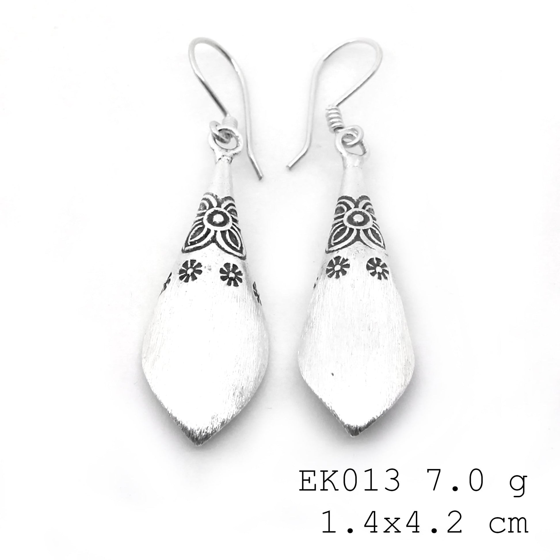 The art of the funnel: unique handmade silver earrings.