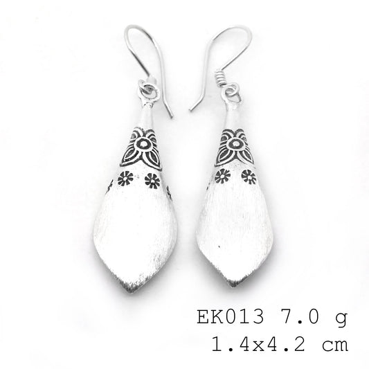 The art of the funnel: unique handmade silver earrings.