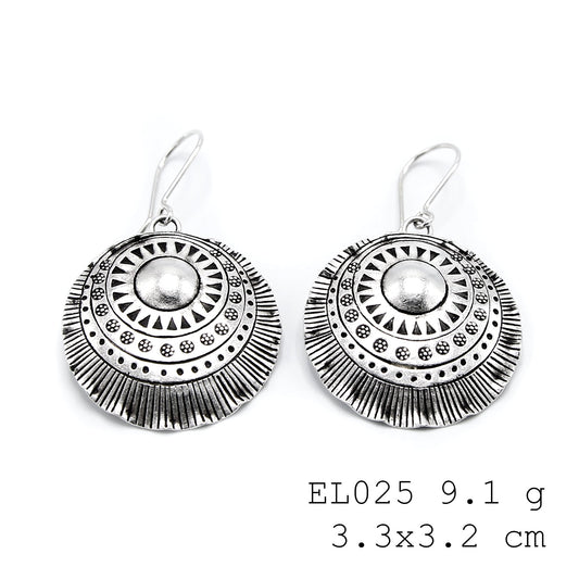 Truly unique, handmade leaf silver earrings.