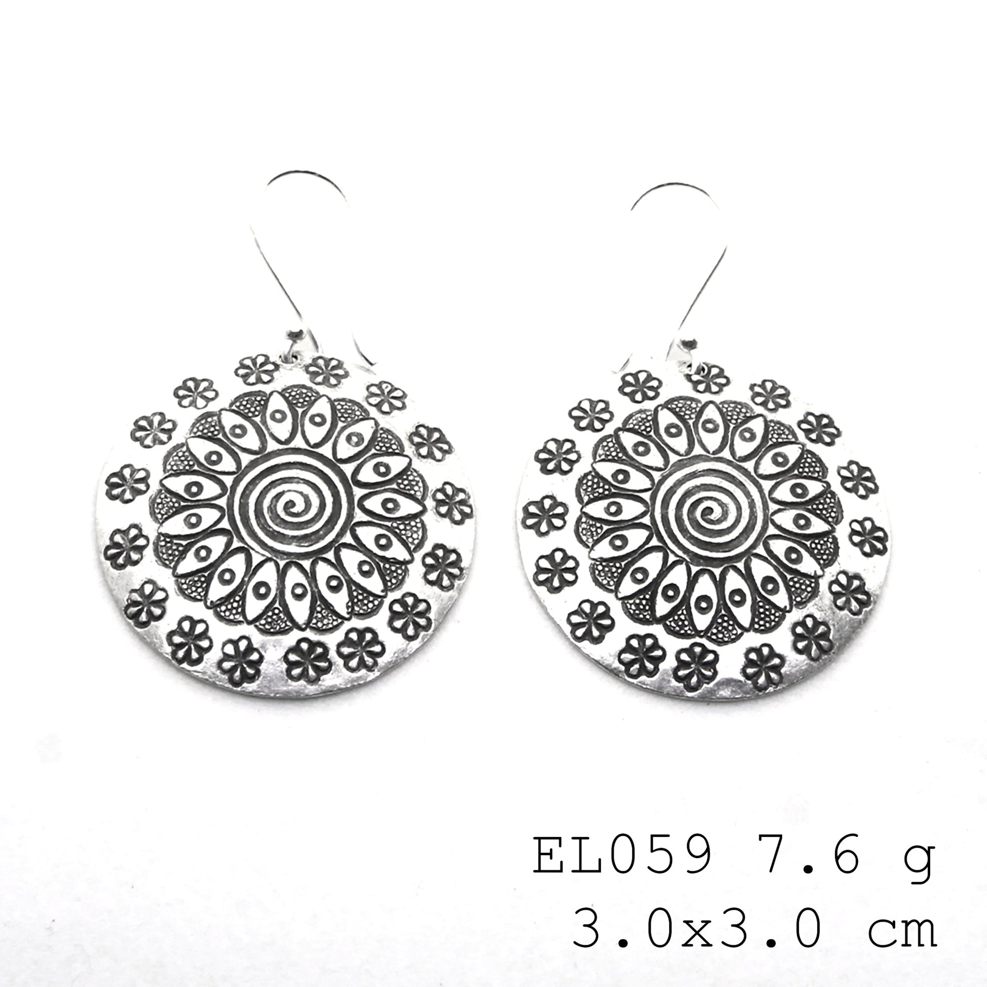 Premium pure silver used in these silver earrings.