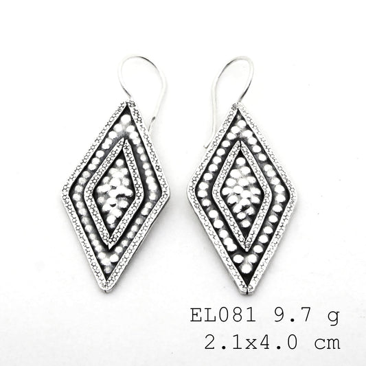 Refined craftsmanship for pure silver earrings.