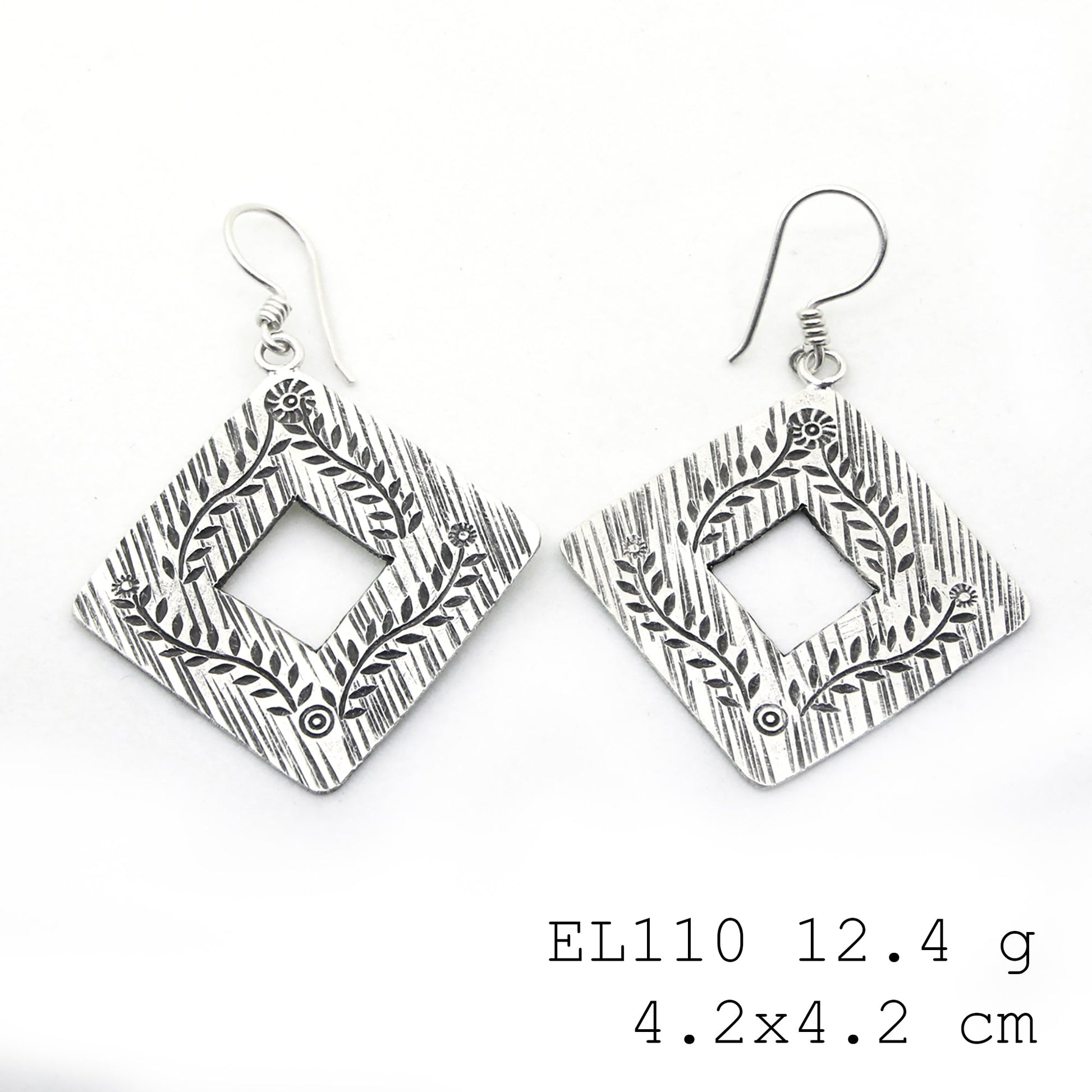 Crafted for longevity: pure silver earrings.